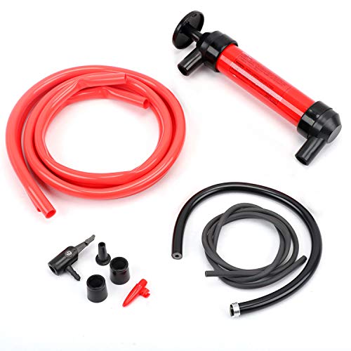 HORUSDY Multi-Use Siphon Fuel Transfer Pump Kit for Gas Oil and Liquids