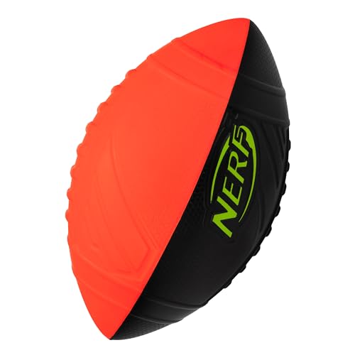 NERF Kids Foam Football - Pro Grip Youth Soft Foam Ball - Indoor + Outdoor Football for Kids - Small NERF Foam Football - 9' Inch Youth Sized Football - Red + Black