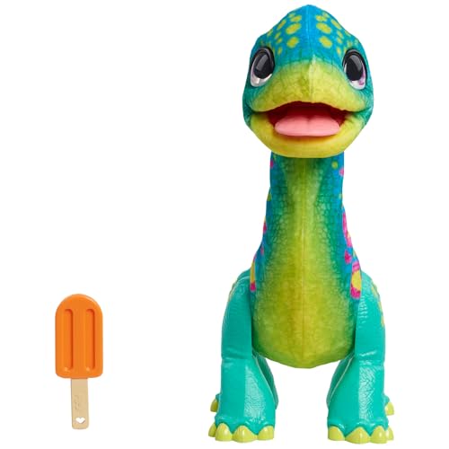 Just Play furReal Snackin’ Sam the Bronto Interactive Toy 11-inch Plush with Motions and Sounds, Kids Toys for Ages 4 Up