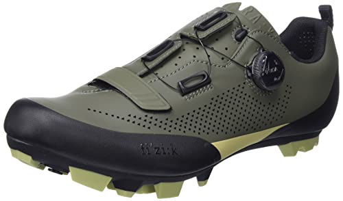 Fizik mens Platform Cycling Shoe, Military Green/Tangy Green, 9 US