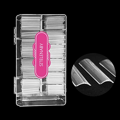 No C Curve XXL Square Nail Tips-Clear Acrylic Nails Square Shape Nail Tips SITELENABY 500 pcs Flattened Half Cover False Nails for Nail Salons and DIY French ABS Nail Tips (xxl Long Sqare No c curve)