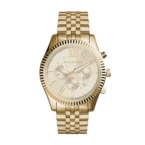 Michael Kors Lexington Chronograph Gold-Tone Stainless Steel Men's Watch (Model: MK8281)