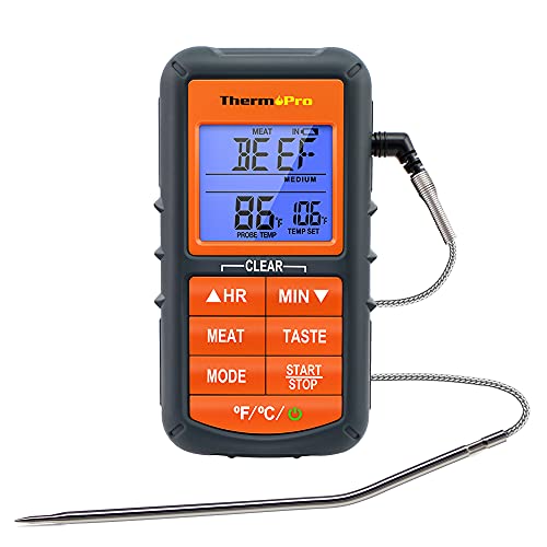 ThermoPro TP06S Digital Grill Meat Thermometer with Probe for Smoker Grilling Food BBQ Thermometer