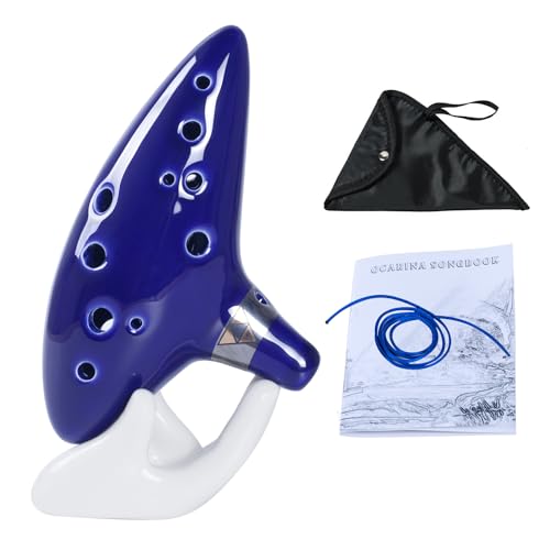 Aurzen Zelda Ocarina 12 Hole Alto C Ocarinas with Song Book (Songs From the Legend of Zelda) - come with Display Stand Protective Bag