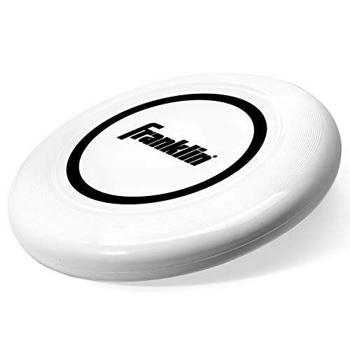 Franklin Sports Flying Disc - Sport Disc for Beach, Backyard, Lawn, Park, Camping and More - 140 Gram Disc - Perfect for Dogs - Great for All Ages, White