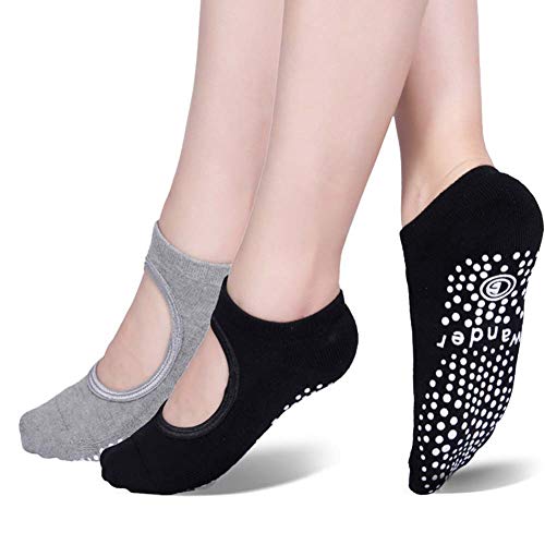 Yoga Socks Non Slip Skid Socks with Grips Pilates Ballet Barre Socks for Women Small-Medium