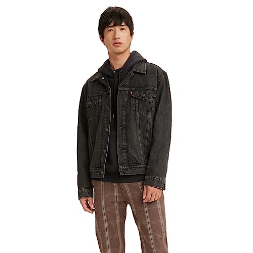 Levi's Men's Trucker Jacket (Also Available in Big & Tall), (New) Blow Away-Black, Large