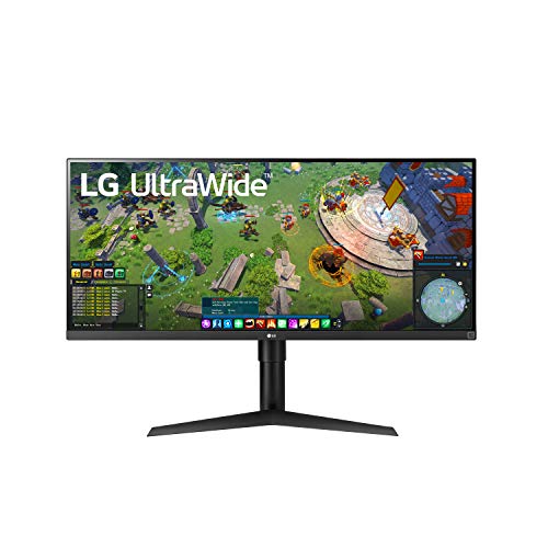 LG 34WP65G-B UltraWide Monitor 34' 21:9 FHD (2560 x 1080) IPS Display, VESA DisplayHDR 400, AMD FreeSync, Height and tilt Adjustable Stand - Black