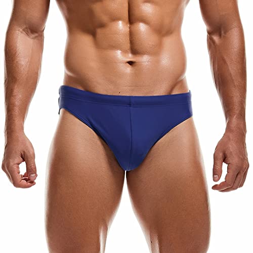 AIMPACT Mens Swim Briefs Solid Bikini Swimwear Quick Dry Trunks Surf Bathing Swimsuit for Men (RoyalBlue XL)