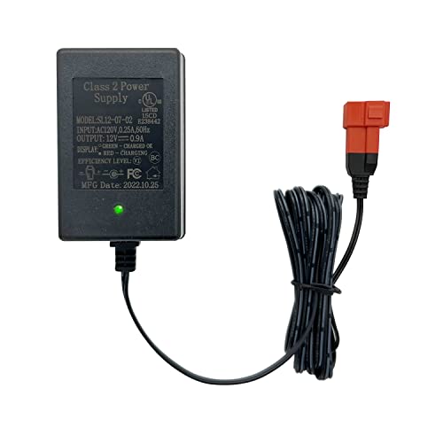 12 Volt Battery Charger for Ride On Toys 12V Kids Ride On Car Charger,12V Electric Car Riding Toy Battery Power Adapter Square Plug SL12-07-02