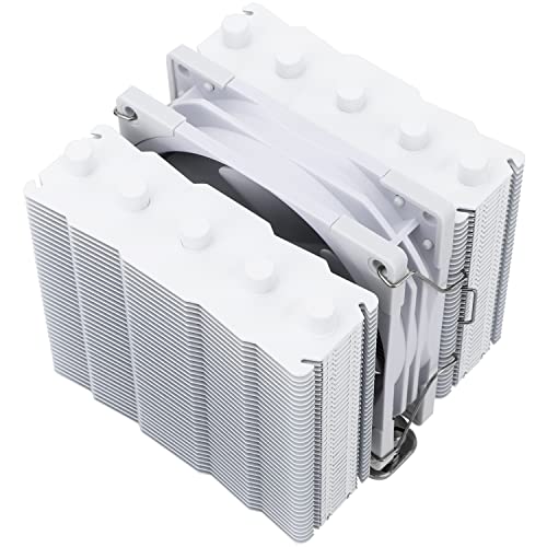 Thermalright Silver Soul 110 White CPU Cooler Dual Towers, 5 Heat Pipes, 110MM Hight, TL-B9W PWM Fan, Aluminium Heatsink Cover, AGHP Technology, for AMD AM4 AM5/Intel 1700/1150/1151/1200/2011