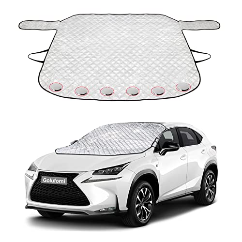 Car Windshield Cover Sunshade, Windshield Guard Car Sun Shade with Magnetic Edge, Protect in All Weather Fit Most Cars and SUV, Silver