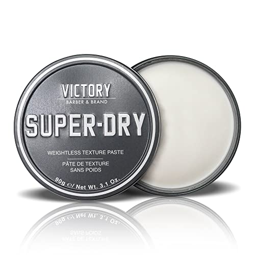 Victory Barber & Brand Super-Dry Men’s Hair Paste Made in the USA | Matte Hair Product | Matte Hair Wax for Men | Oil-Free Texture Paste for the Effortlessly Cool