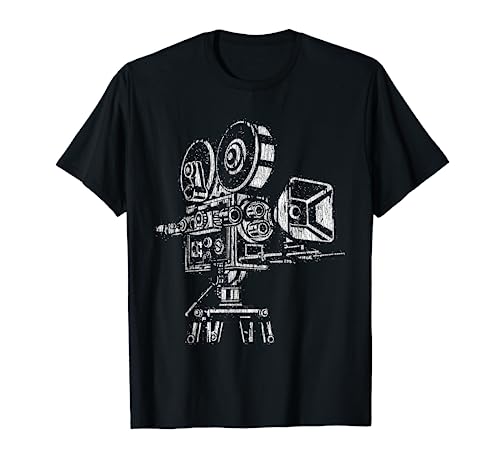 Film Lover Vintage 35mm 70mm Movie Camera T-Shirt