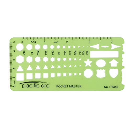 Pacific Arc Pocket Master Template Guide, Featuring Perfect Circles, Hexagons, Triangles, and Squares