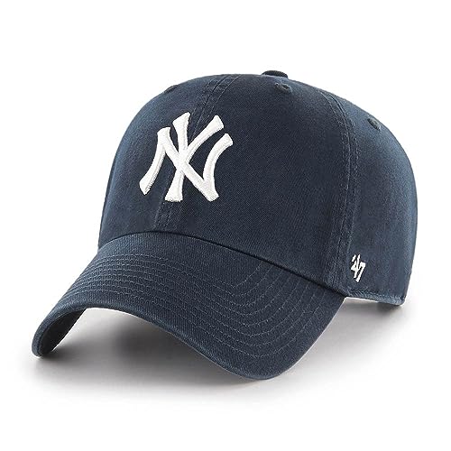 MLB New York Yankees Men's '47 Brand Home Clean Up Cap, Navy, One-Size