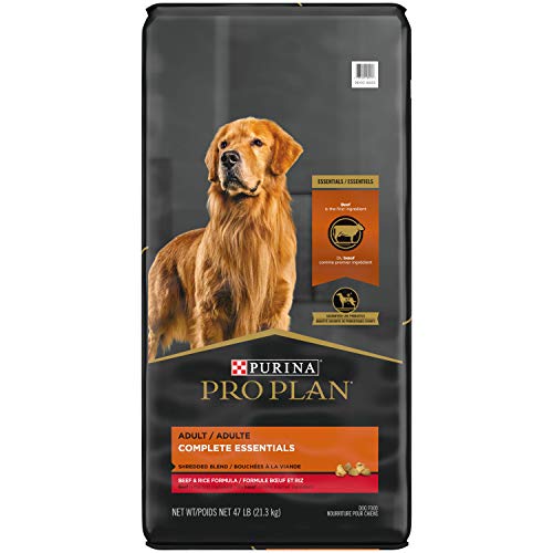 Purina Pro Plan High Protein Dog Food With Probiotics for Dogs, Shredded Blend Beef & Rice Formula - 47 Lb. Bag