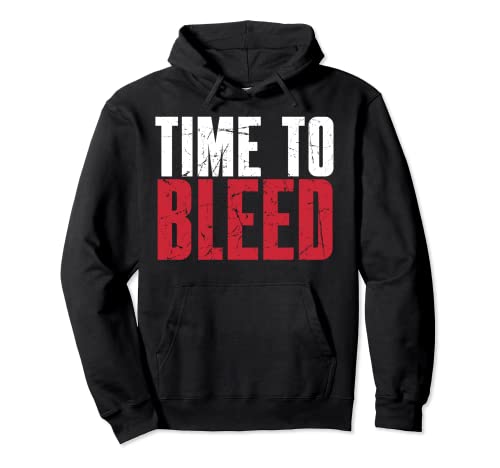 Time To Bleed Old School Bodybuilding Pullover Hoodie