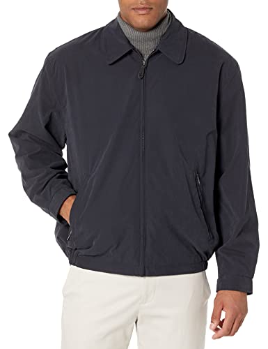 London Fog Men's Auburn Zip-Front Golf Jacket (Regular & Big-Tall Sizes), Navy, Medium