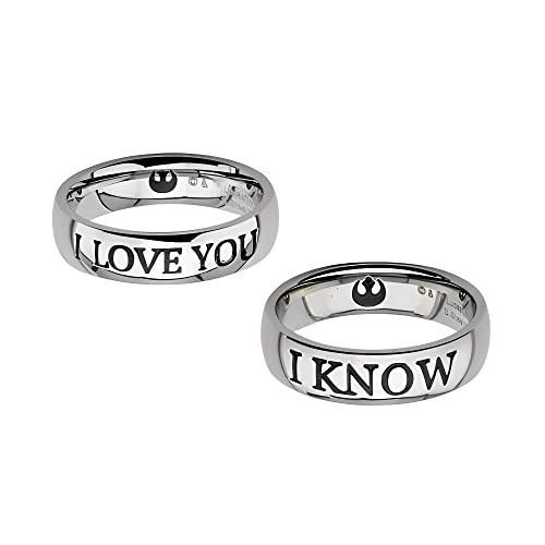 STAR WARS 'I Love You/I Know Ring Set, Women's Size 7, Men's Size 10