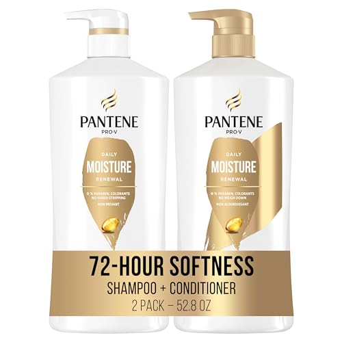 Pantene Shampoo and Conditioner Set with Hair Treatment - Pro-V Nutrients for Dry, Color-Treated Hair, Long-Lasting Nourishment & Hydration, Antioxidant-Rich, 27.7 Oz Each, 2 Pack