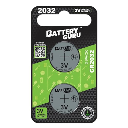 Key Battery Replacement for Audi Q5 (2008-2023 Model Years,CR2032 3V Remote Battery Pack of 2) Powered by BatteryGuru