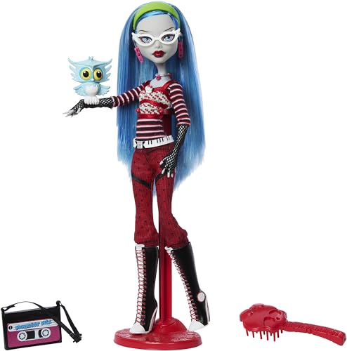 Monster High Booriginal Creeproduction Doll, Ghoulia Yelps Collectible Reproduction with Doll Stand, Diary, and Pet Owl Sir Hoots A Lot