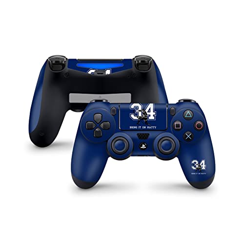 ZOOMHITSKINS Compatible for PS4 Controller Skin, Blue Canadian Ice Hockey Sports Skate Man, Durable, Fit PS4, PS4 Pro, PS4 Slim Controller, 3M Vinyl, Made in The USA