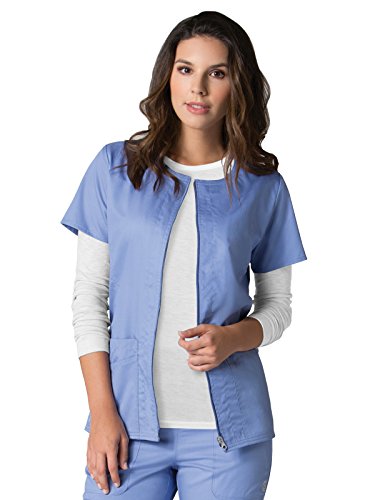EON Maevn Women's Back Mesh Panel Short Sleeve Zip Front Jacket(Ceil Blue, XXX-Large)