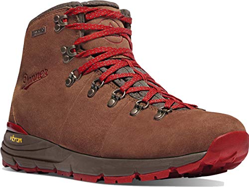 Danner Women's 62245 Mountain 600 4.5' Waterproof Hiking Boot, Brown/Red- 7.5 M