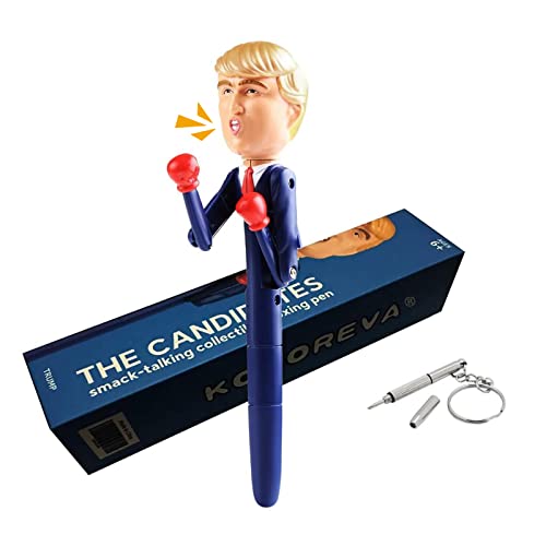 UAHAPY Stocking Stuffers Donald Trump 2024 Gag Gifts Boxing Pen Stress Relief Toy Trump's Real Voice Talking Ballpoint Pens