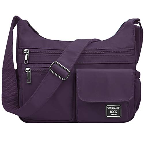 VOLGANIK ROCK Crossbody Bags for Women RFID Lightweight Travel Shoulder Bag Waterproof Nylon purses and handbags Pocketbook