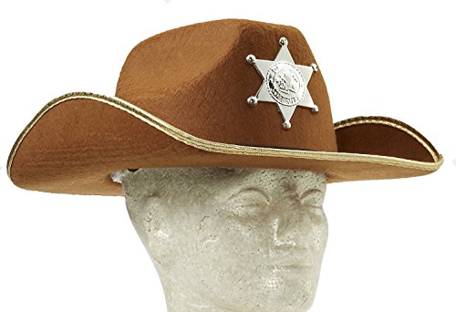 Forum Child Cowboy Hat with Badge, Brown