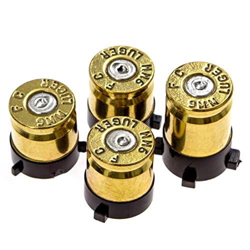 Controller Bullet Buttons for Xbox One Series X S - Made Using Real 9MM Spent Bullet Casings - Includes Tools