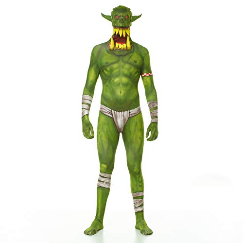 Morphsuits Men's Jaw Dropper Costume, Orc Green, Medium