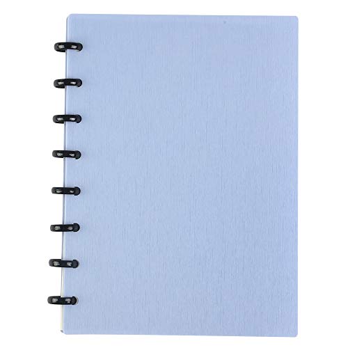 Eagle Discbound Notebook, Customizable Notebook, Junior Size, Poly Cover, 60 Sheets Ruled/Lined Pages (Light Blue)