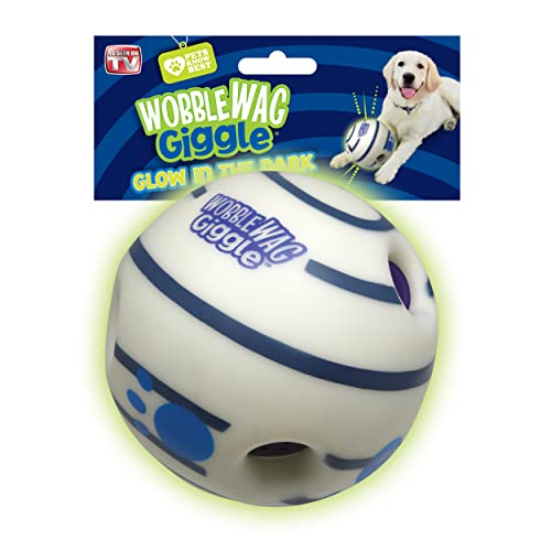 Wobble Wag Giggle Ball - Interactive Glow in the Dark Dog Toy, Giggle Sounds Keeps Dogs Busy and Entertained for Self Play, Pets Know Best