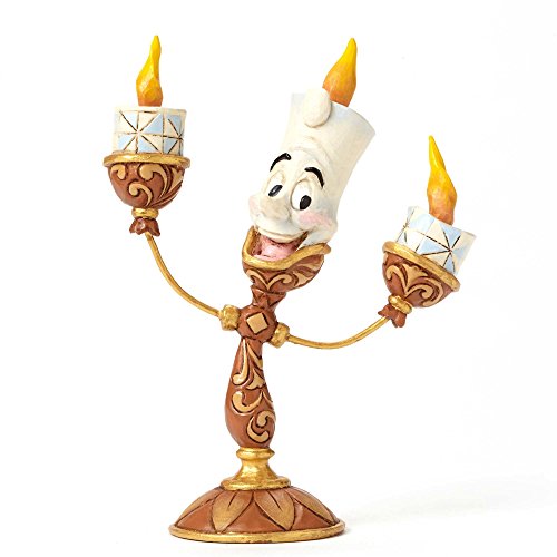 Disney Traditions by Jim Shore “Beauty and the Beast” Lumiere Stone Resin Figurine, 4.75”