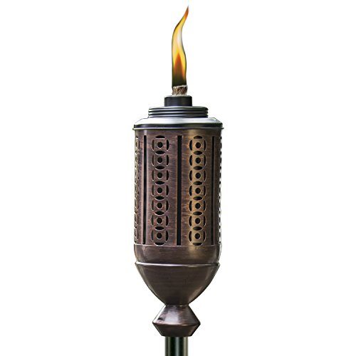 TIKI Brand Metal Torch for Outdoor Patio, Lawn and Garden, Cabos Metal, Bronze, 65 in, 1117018