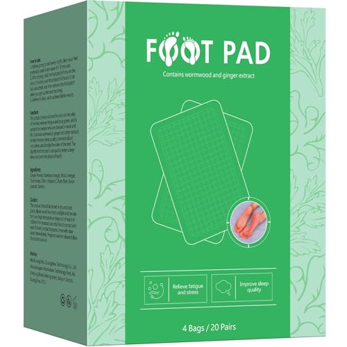 Natural Cleansing Foot Pads for Better Sleep - 40PCS, Deep Cleansing Foot Pads with Ginger, Wormwood, Bamboo Vinegar for Relaxation, Relieving Fatigue and Eliminate Moisture