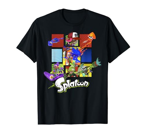 Nintendo Splatoon Inklings In Action Boxes Graphic T-Shirt T-Shirt