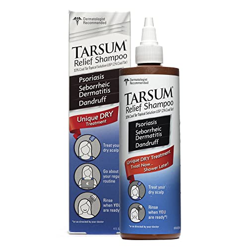 Tarsum Extra Strength Psoriasis Shampoo - Coal Tar Shampoo and Conditioner for Scalp Psoriasis, Seborrheic Dermatitis, Severe Dandruff, & Eczema - Exfoliating Relief for Flaky, & Itchy Scalp (4 oz)