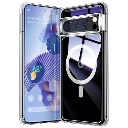 Humixx for Google Pixel 8 Pro Case Clear [Compatible with MagSafe] [Non-Yellowing][14FT Military Grade Drop Protection] Shockproof Slim Transparent Crystal Case for Pixel 8 Pro Case, 6.7'' Clear