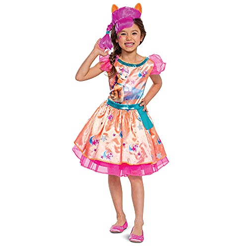 Sunny Starscout Deluxe Costume for Girls, Official My Little Pony Tutu Dress Character Outfit, Size Medium (7-8) Multicolored