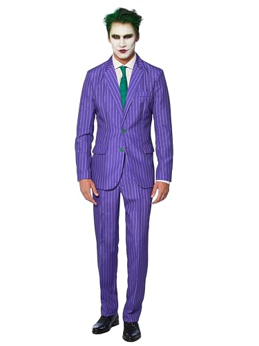 SUITMEISTER Men's Costume - The Joker DC Character Slim Fit Suit - Purple