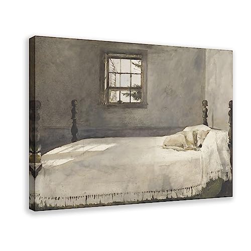 Master Bedroom by Andrew Wyeth Canvas Poster Wall Art Decor Print for Living Room Bedroom Decoration Frame-master Bedroom by Andrew Wyeth 20x30inch(50x75cm)