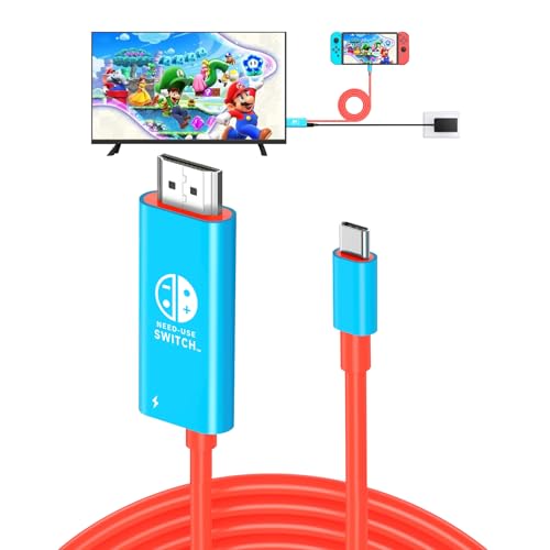 Shuomeng Switch TV Dock, Switch OLED TV Docking Cable, USB C to HDMI with 100W Power, 4K30Hz HDMI Conversion Cable, Compatible with Nintendo Switch Steam Deck ROG Ally MacBook iphone15 MacBook etc