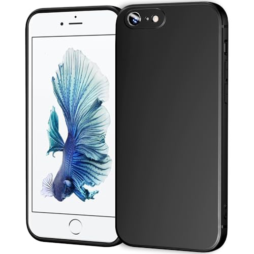 TENOC Phone Case Compatible with iPhone 6 Plus & iPhone 6s Plus, Black Case Anti-Fingerprint Protective Bumper Matte Cover for 5.5 Inch