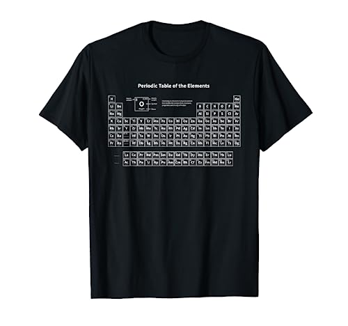 Periodic Table Of The Elements Chemists Nerd Gift Chemistry T-Shirt