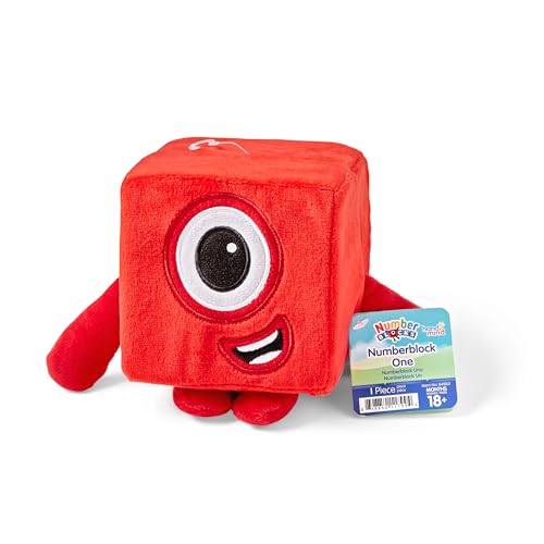 hand2mind Numberblocks One Plush - Cute Numberblocks Stuffed Toy for Imaginative Play (7 in.)